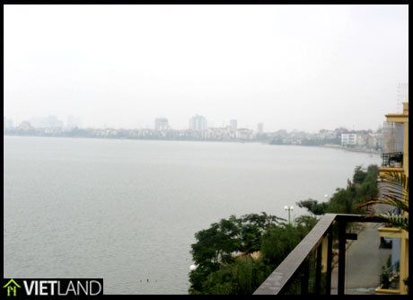 Charming lakeview –serviced apartment with for rent in Ha Noi, 2 beds, full furnished