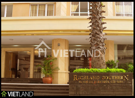 RichLand Building: Maverlous serviced apartment for rent on Xuan Thuy Road – way to the airport, Cau Giay district, Ha Noi