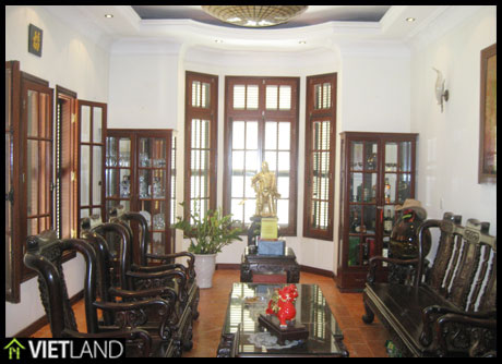 Villa for rent in Ha Noi, 3- storey house with garden surrounded in Hoang Mai Dist